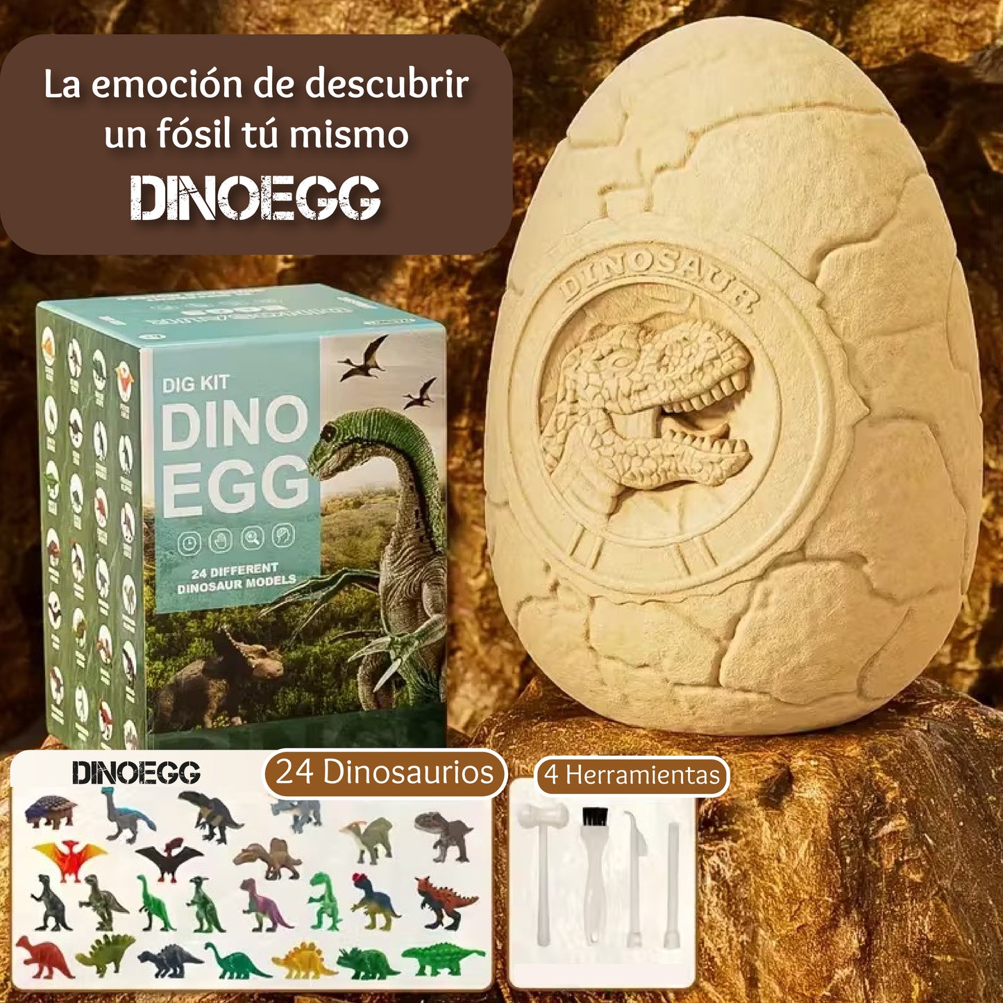 DinoEgg | Juego Arqueológico de Excavación Completo